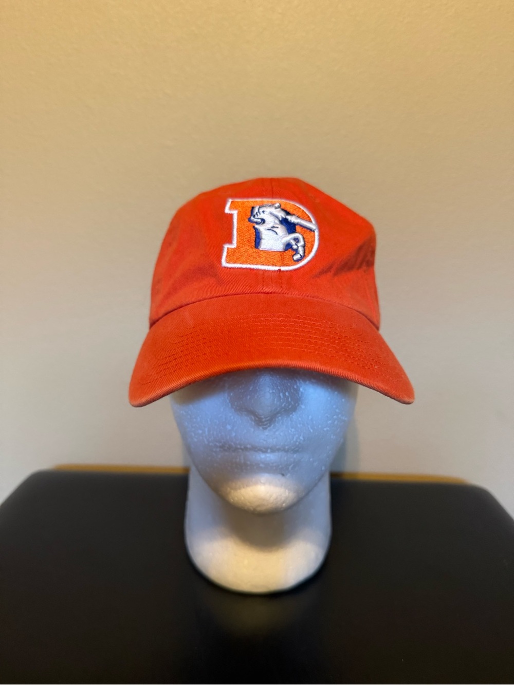 Denver Broncos Orange Baseball Cap with Team D Logo